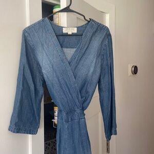 Cloth and Stone wide leg jean jumpsuit size M